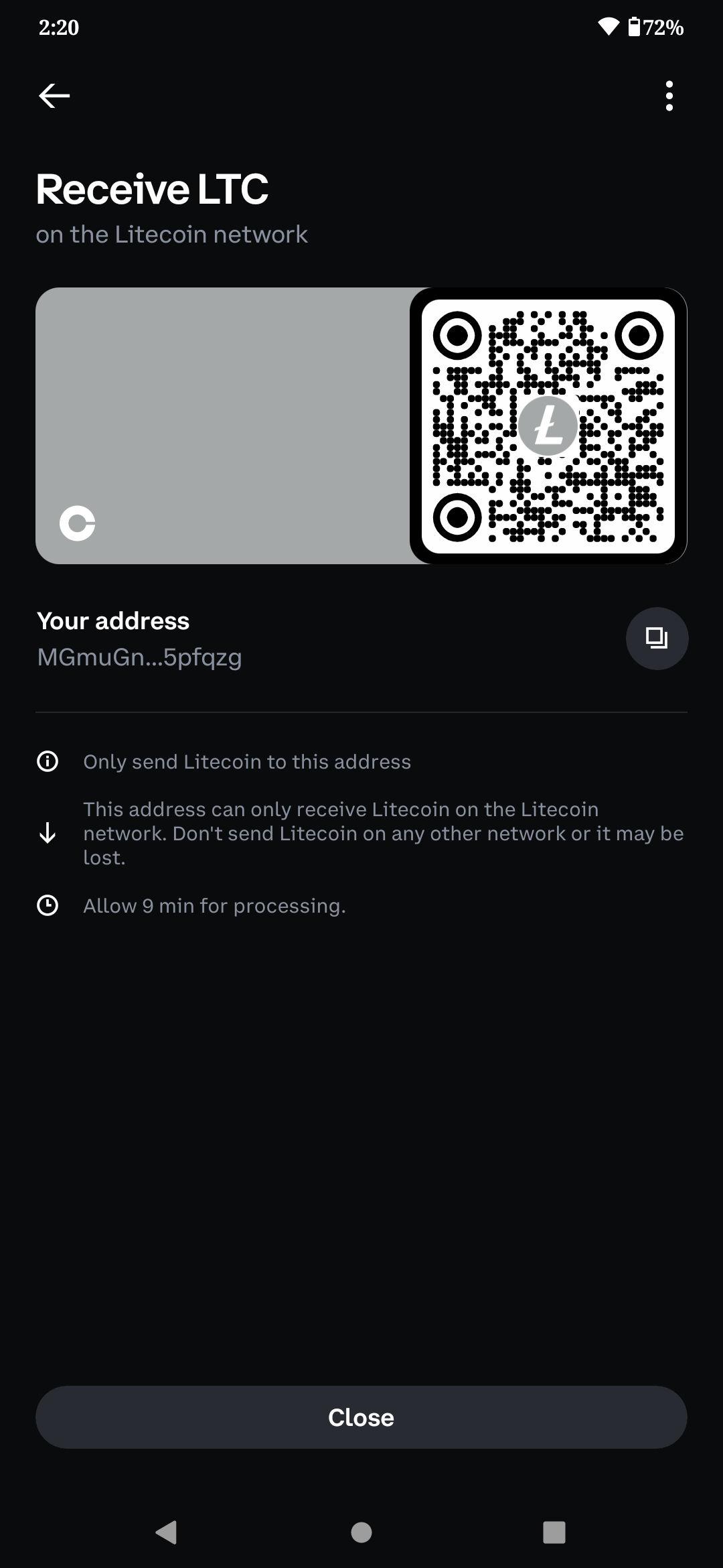 coinbase litecoin wallet